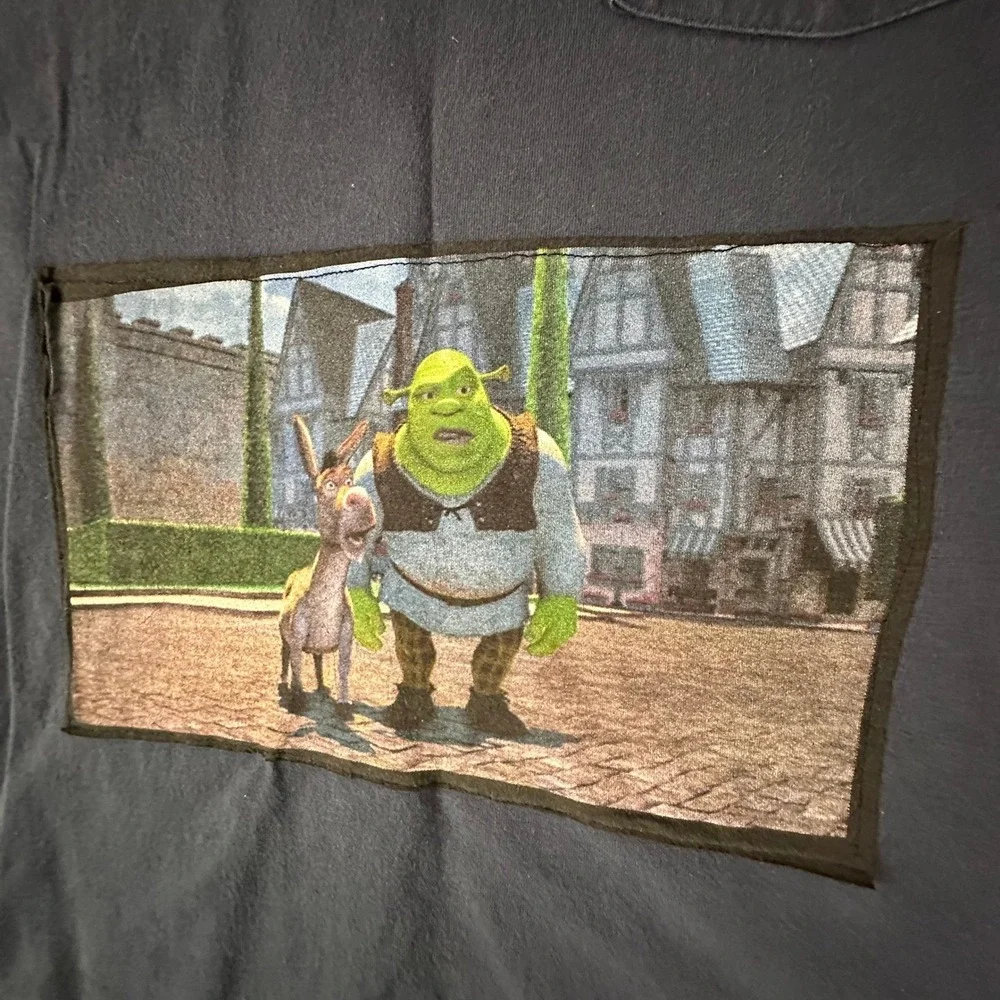 Carhartt Shrek Patch Pocket T Shirt XL Tall Black Mens Relaxed Fit Custom Sewn